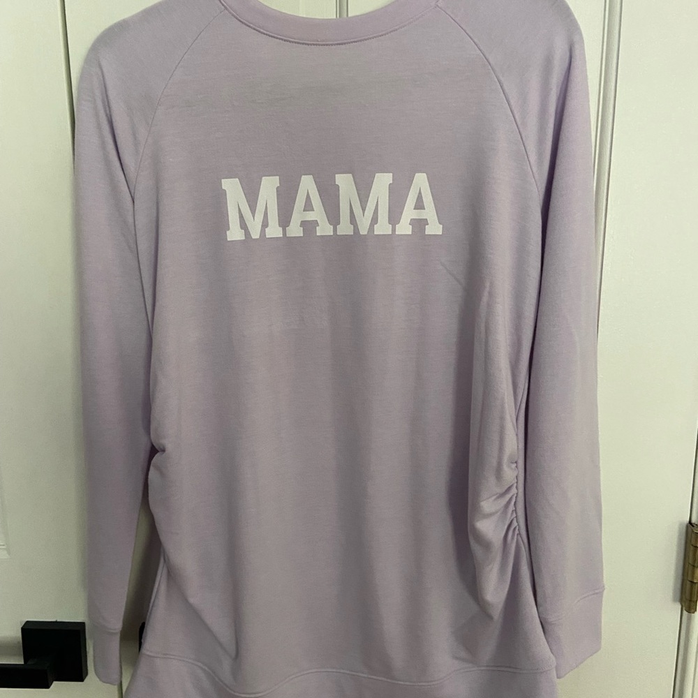 “Mama” print maternity casual top